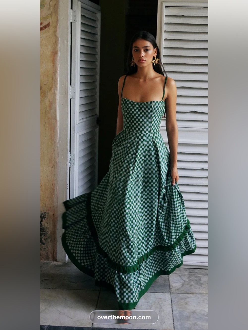 Decastro Checkmate Dress in Green size 8